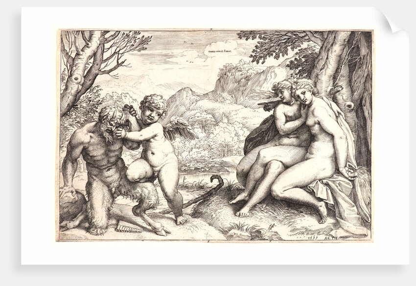Omnia Vincit Amor, 1599 by Agostino Carracci