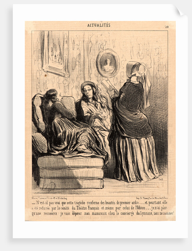Isn't it true that this tragedy... by Honoré Daumier