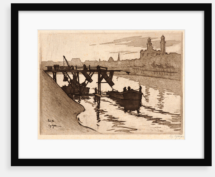 The Seine at the Trocadero (The Trocadero Seen from the Left Bank), 1894 by Eugène Bejot