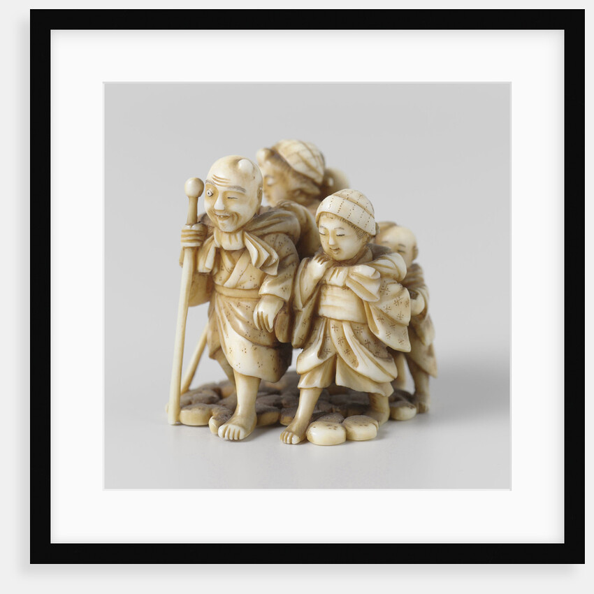 Netsuke, A group of five persons by Anonymous