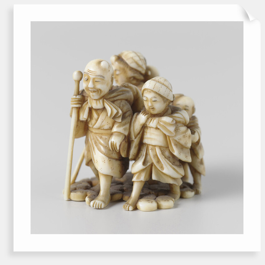 Netsuke, A group of five persons by Anonymous