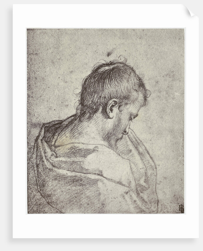 A Mourning Head by Michelangelo