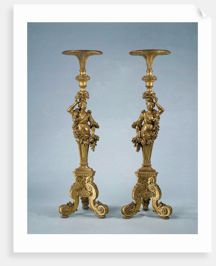 Two candle stands Torchères by Anonymous