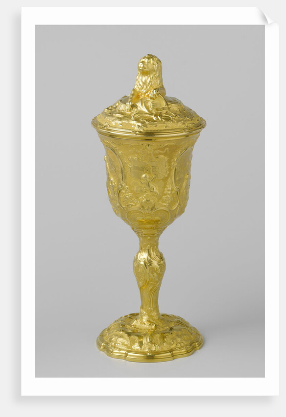 Jar with lid, made for the couple of Johan van Borssele van der Hoge and Anna Margaretha Elisabeth Coninck by Anonymous
