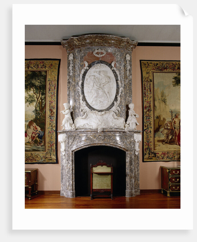 Mantel Piece with relief of Paris and Oenone by Jan Baptist Xavery