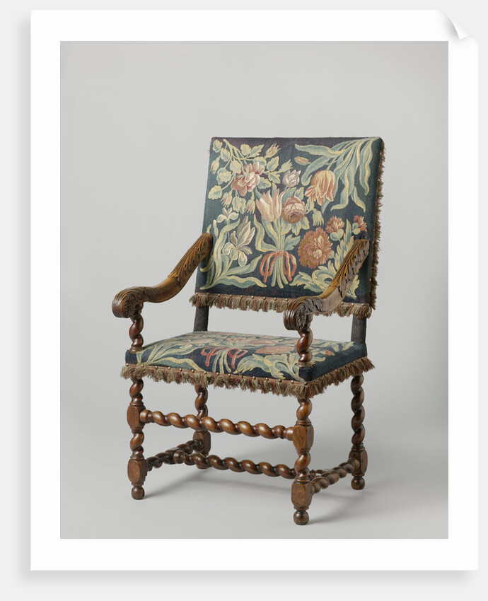 Armchair with tapestry upholstery by Anonymous
