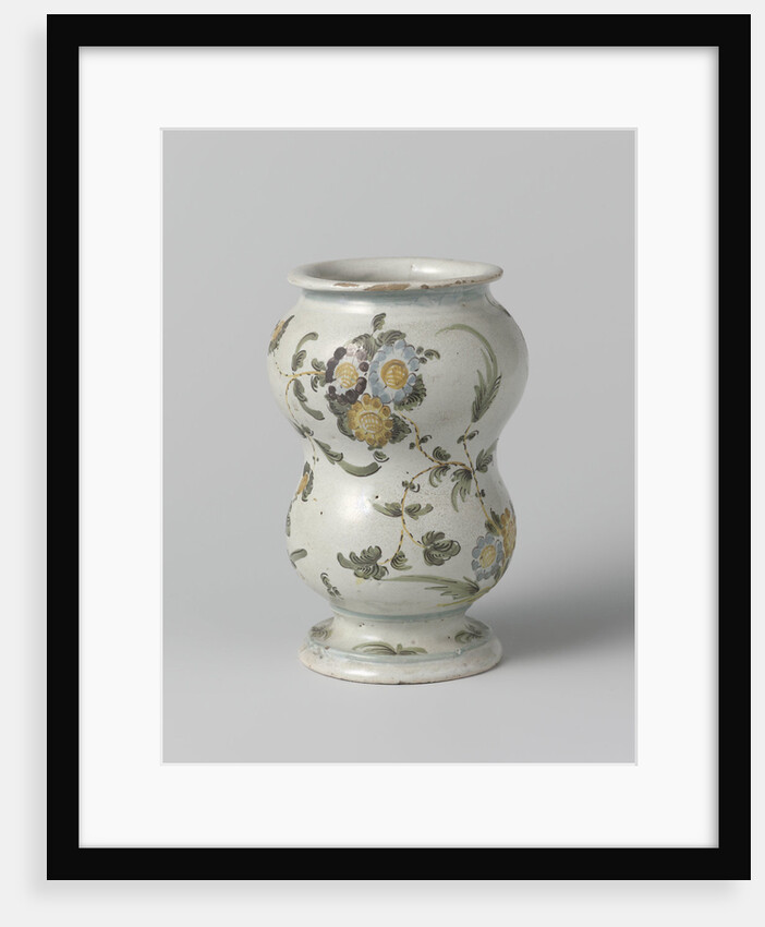 Vase, painted with flowers vines by Anonymous
