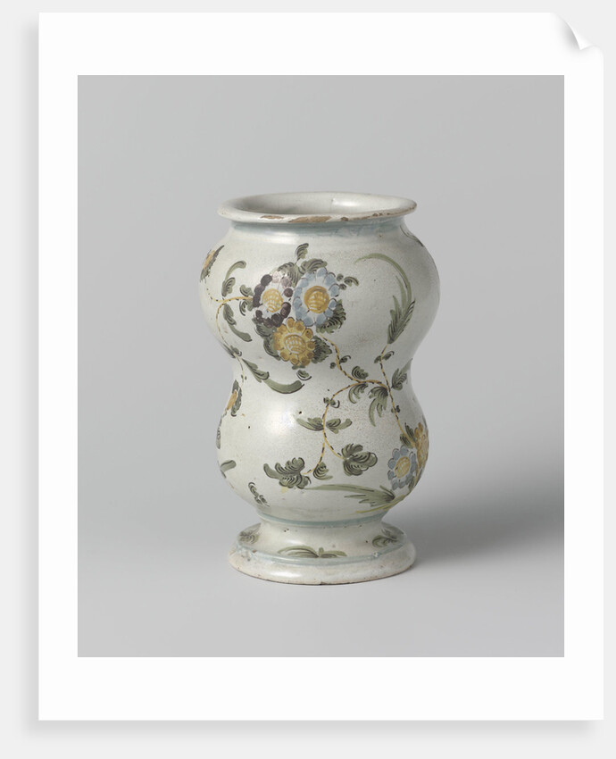 Vase, painted with flowers vines by Anonymous