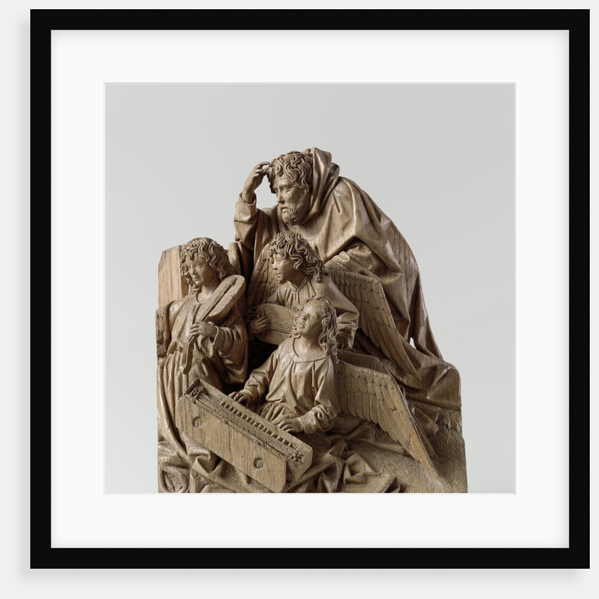 Mary, Joseph and three angels by Adriaen van Wesel