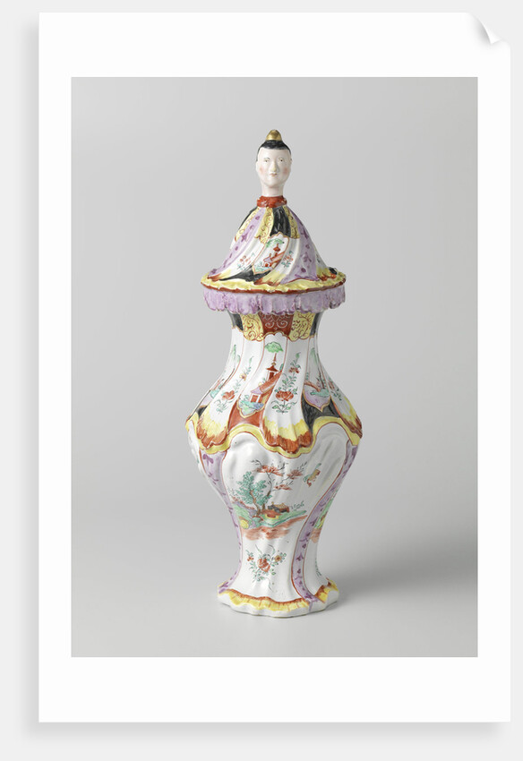 Three vases, part of a garniture, A, Jacobus Adriaens Halder by Anonymous
