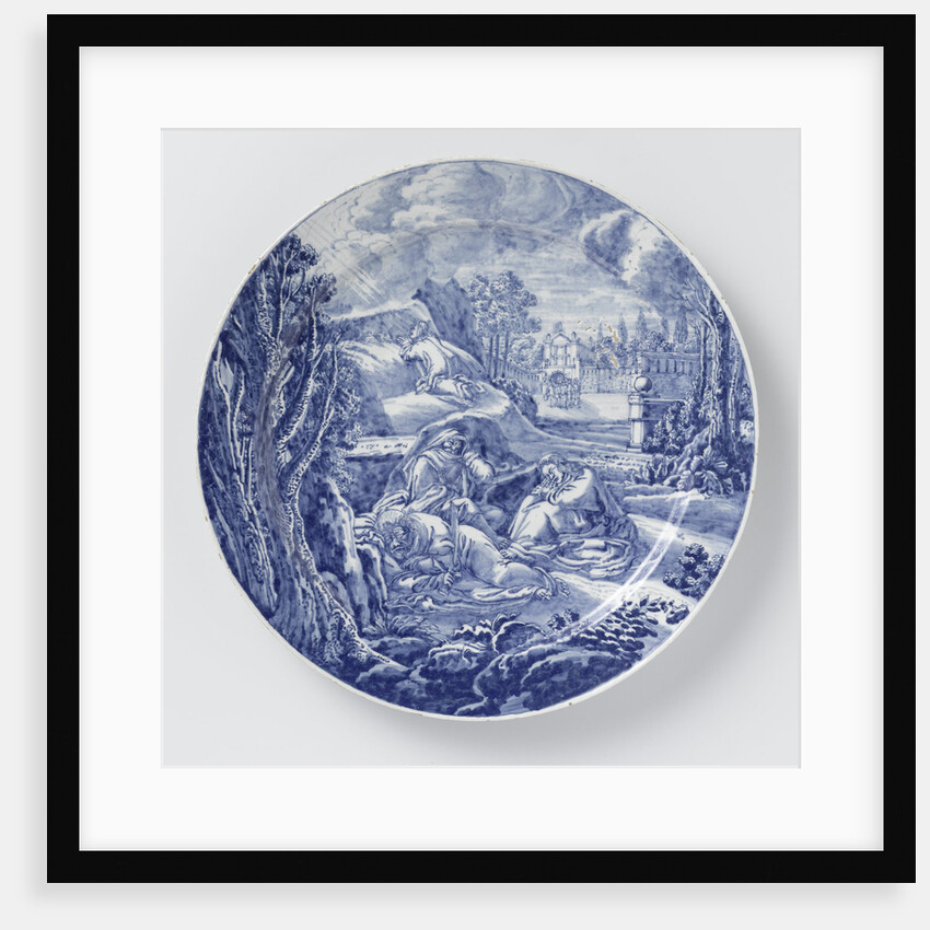 Plate with Christ on the Mount of Olives, Dammas Hofdijck by Hendrick Goltzius