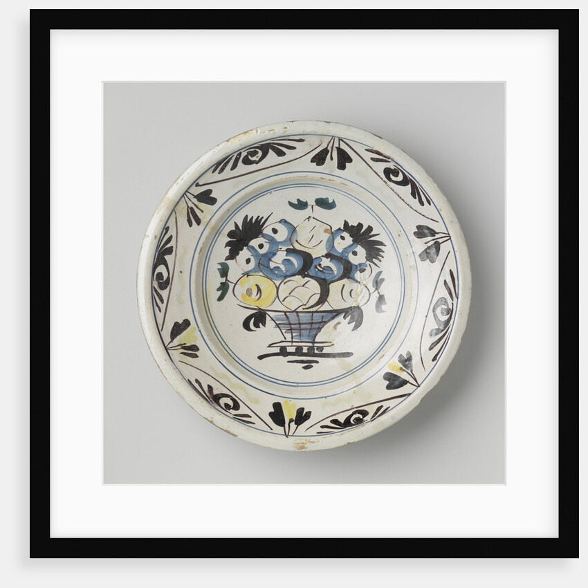 Dish polychrome painted majolica by Anonymous