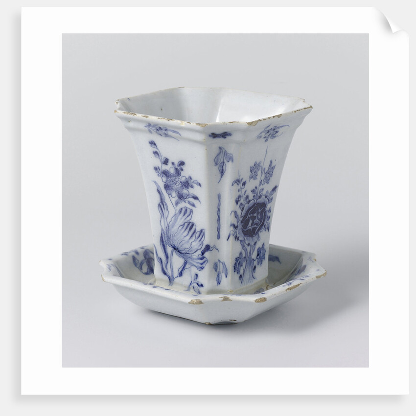 Two flowerpots and saucers by Anonymous