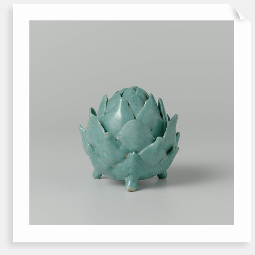 Butter dish of faience in the shape of an artichoke by Anonymous