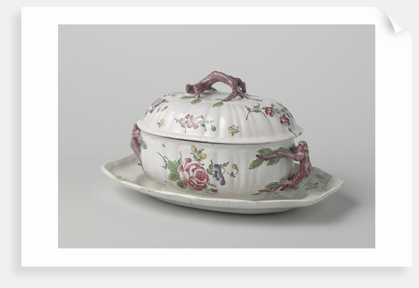 Terrine with lid on saucer by Anonymous