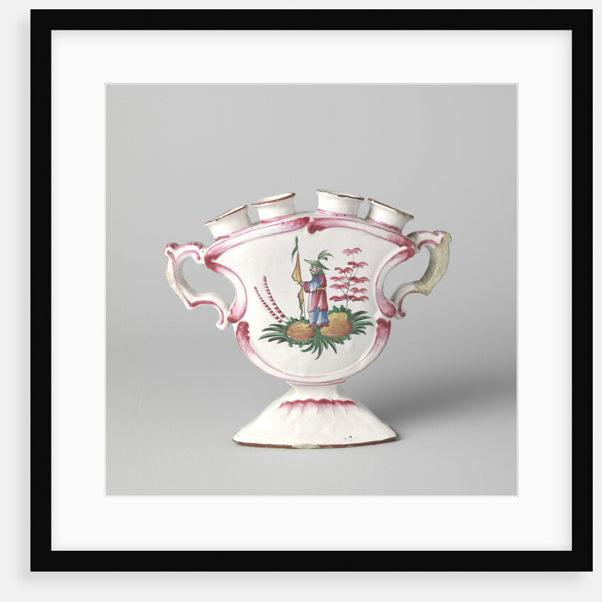 Flower Holder polychrome painted faience by Anonymous