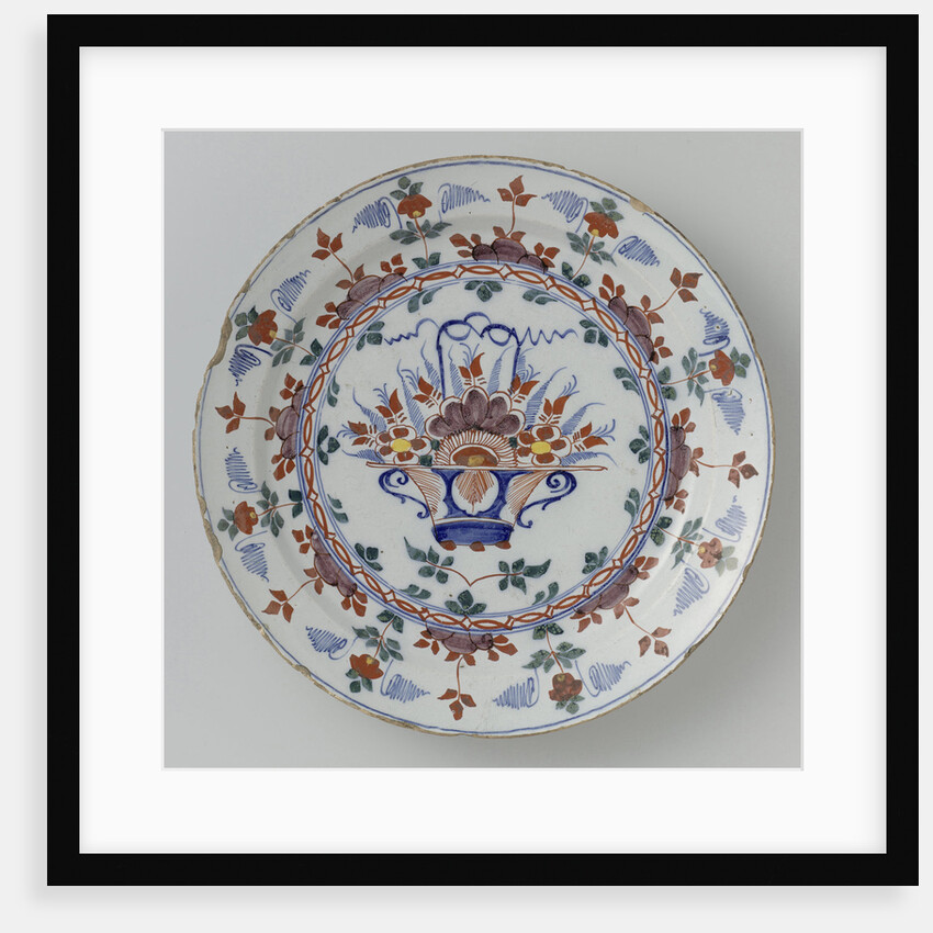 Dish polychrome faience by Anonymous