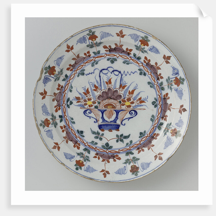 Dish polychrome faience by Anonymous