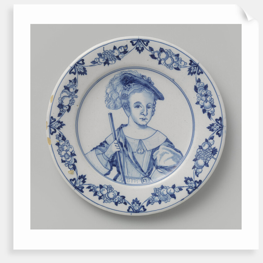 Dish with a Portrait of Prince William III as a Child by Anonymous
