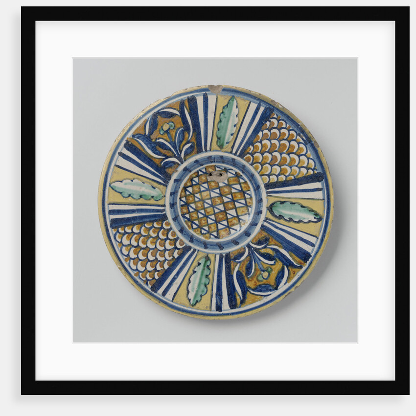 Plate with stylized motifs by Anonymous