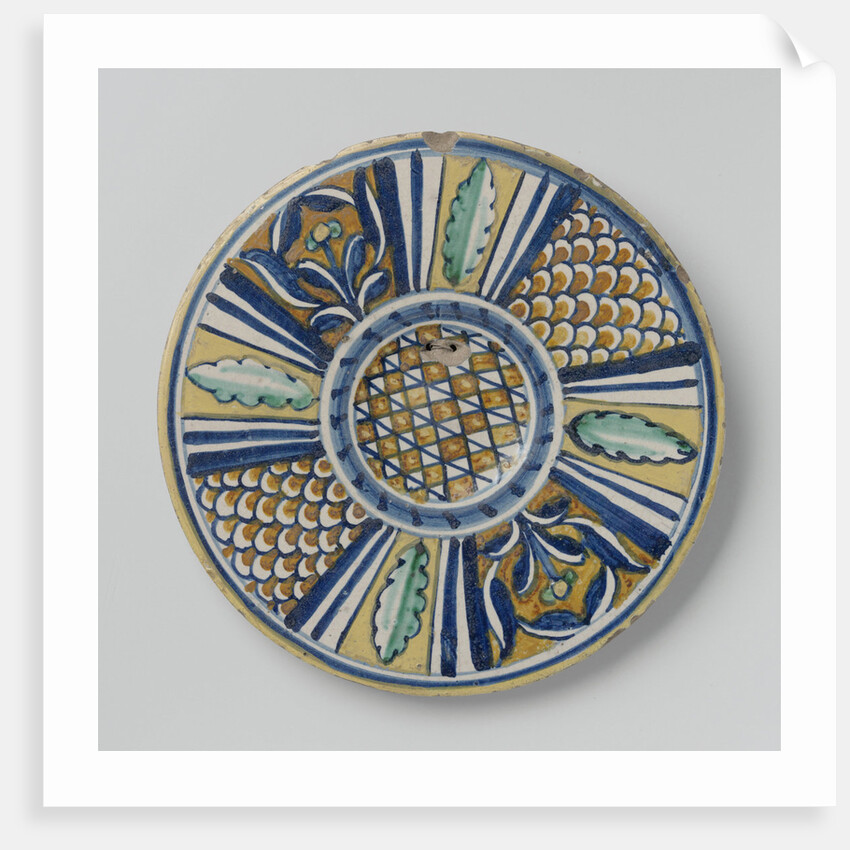 Plate with stylized motifs by Anonymous