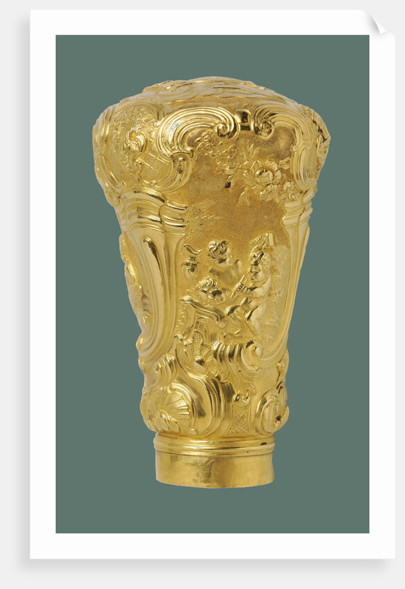 Walking stick Button with three medallions which symbols of music, painting and sculpture by Louis Métayer