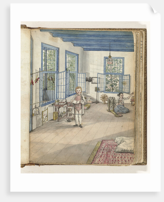 Living with son Jantje and spinning slave Flora by Jan Brandes