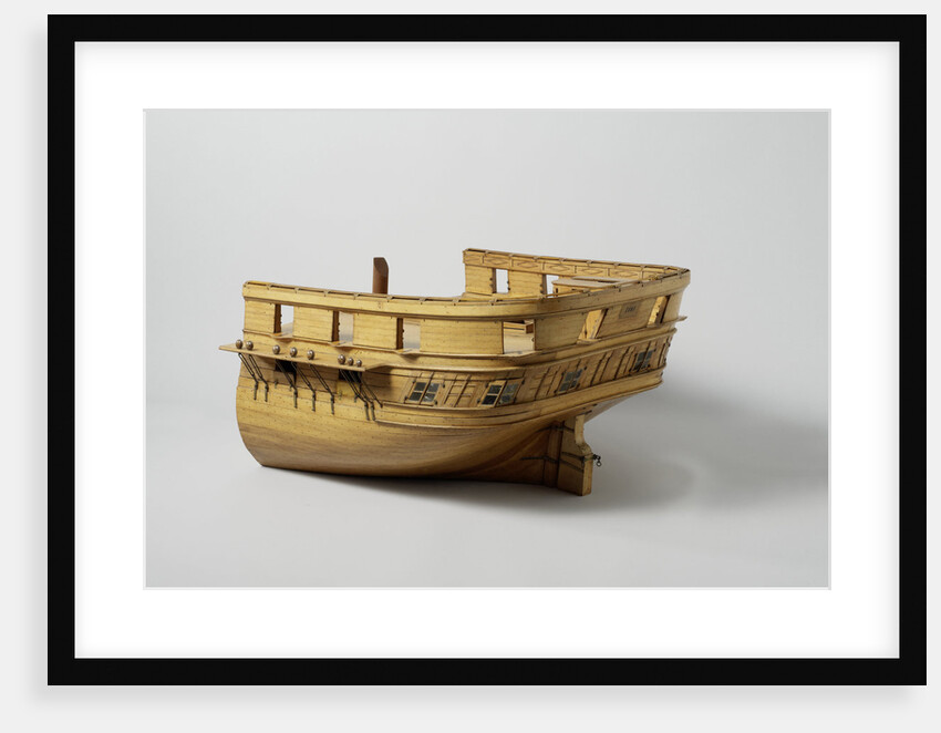 Model of a stern of a frigate of 60 pieces by Pieter Glavimans