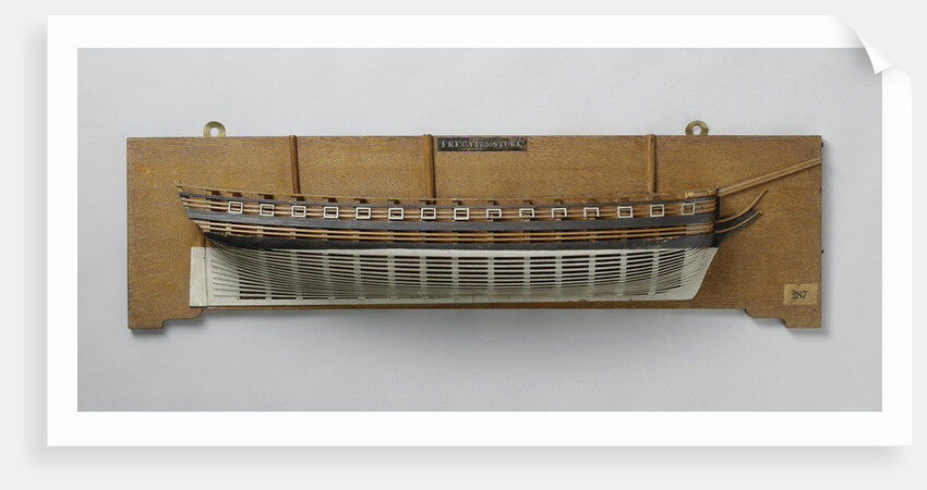 Half Model of a frigate of 50 pieces by Anonymous