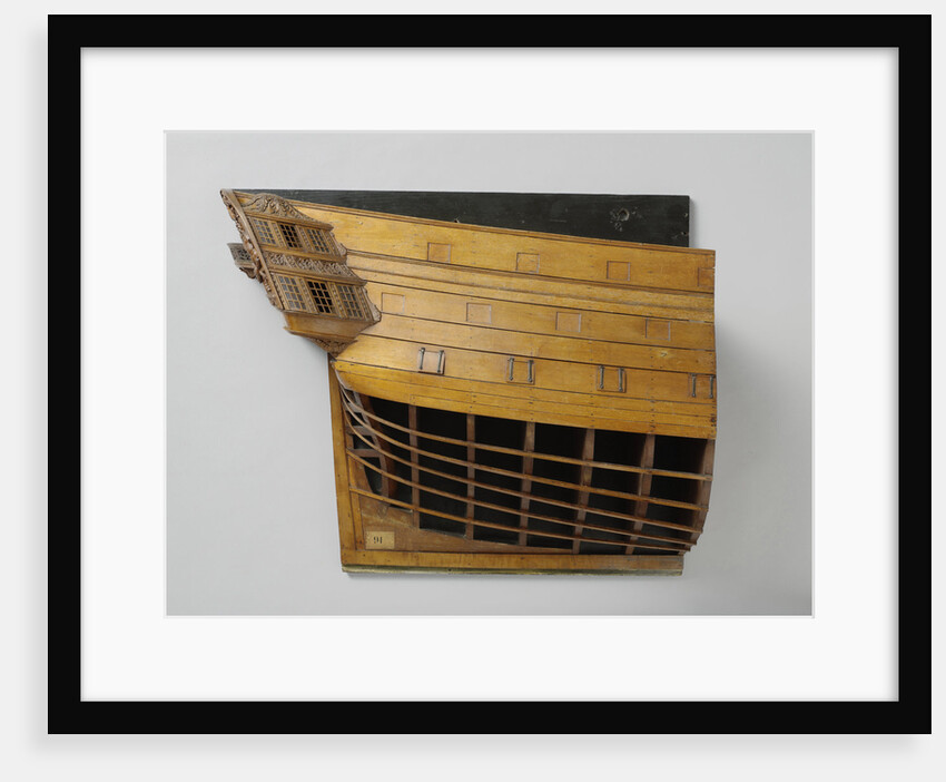 Half model of the stern of a 74-gun ship of the line by Anonymous