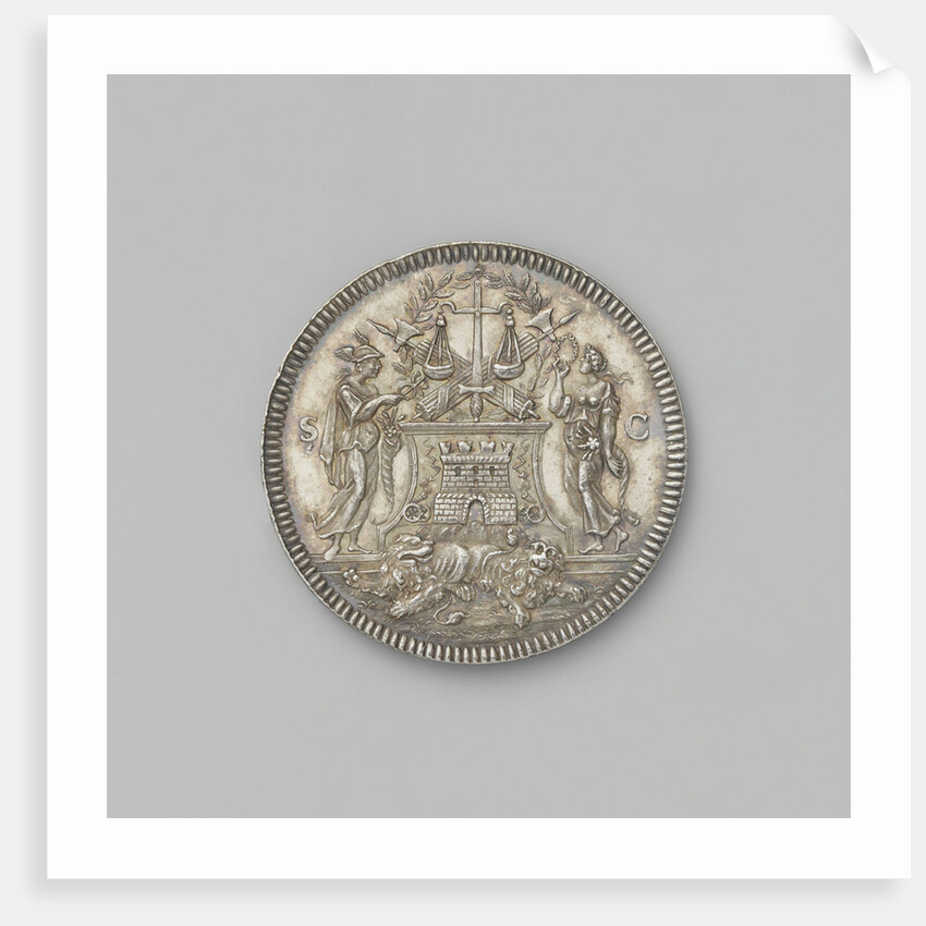 Attendance Token of the city of Alkmaar The Netherlands, Romeyn de Hooghe by Reynier Arondeaux