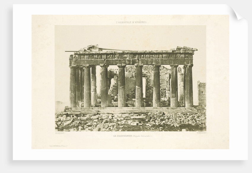 Parthenon (east side), Acropolis, Athens by Eugène Piot