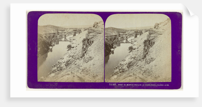 Pont St. Martin taken from the Promenade, Toledo Spain by Jean Montaigue Andrieu