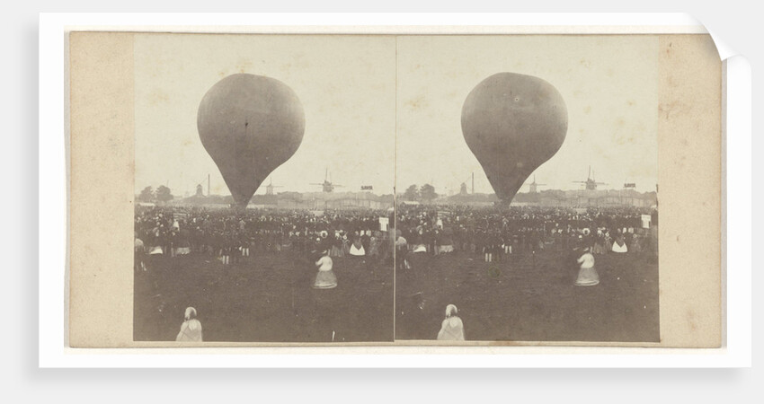 Nadars air balloon at Palace of Industry, Paleis voor Volksvlijt by Anonymous