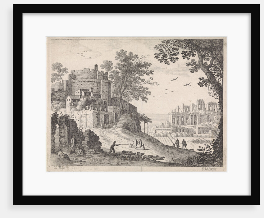Buildings along a road by Willem van Nieulandt II and Antoine Bonenfant
