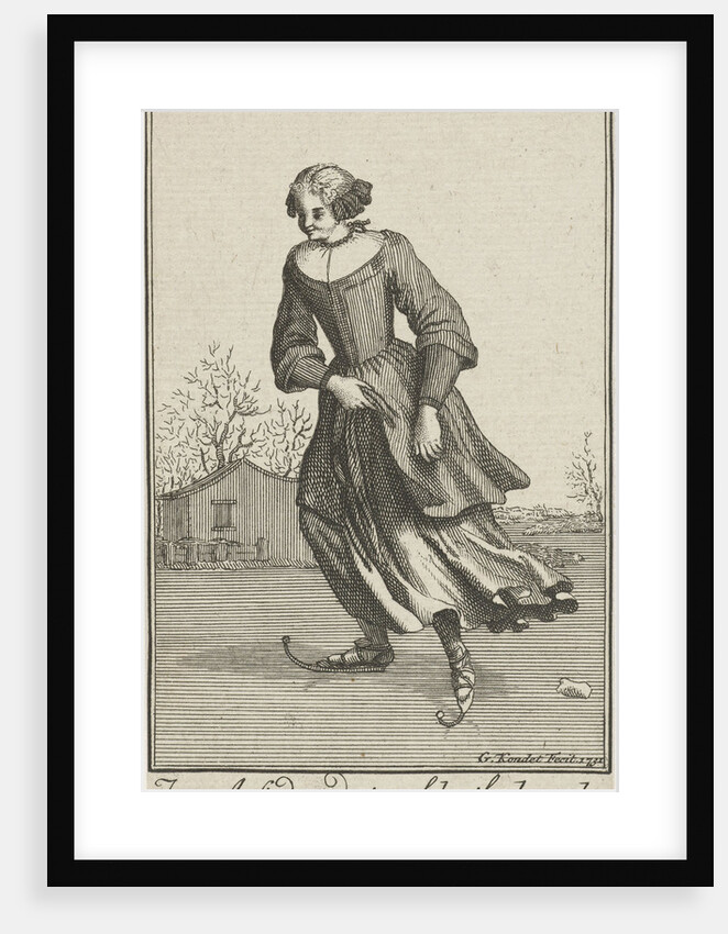 Skating woman, Gerardus Condet by Bernard Picart