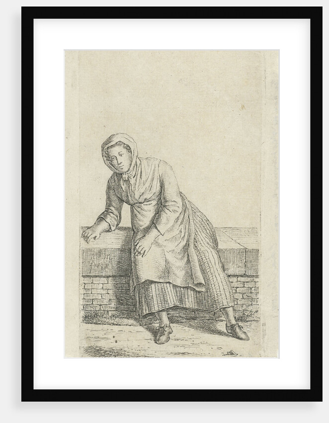 Woman sitting on a wall by Anthonie Willem Hendrik Nolthenius de Man