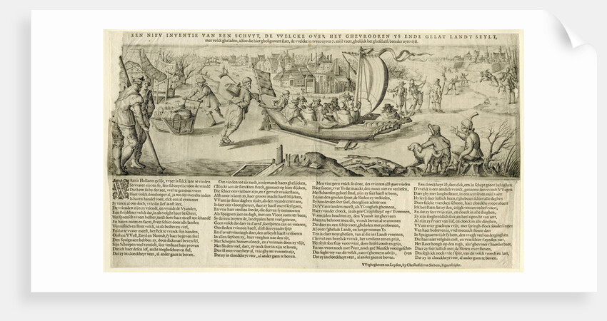 Ice barge, 1600 by Christoffel van Sichem I