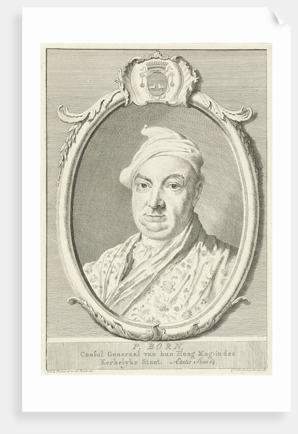 Portrait of P. Born by Cornelis van Noorde