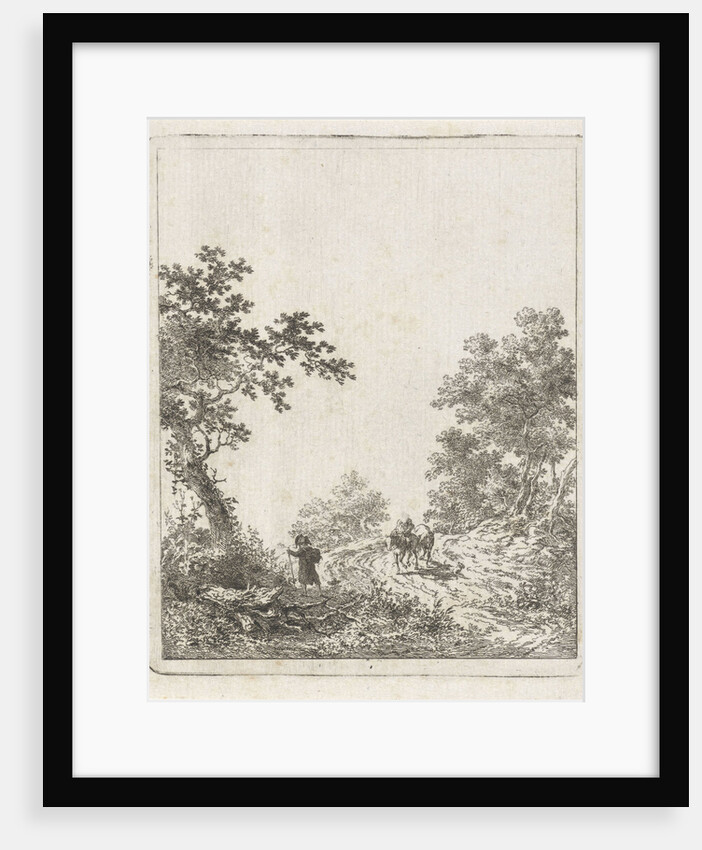 Forest path with figures by Dirk Langendijk