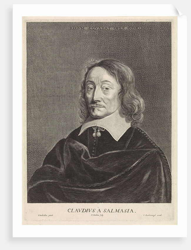 Portrait of Claudius Salmasius, Theodor Matham by Cornelis Banheyning