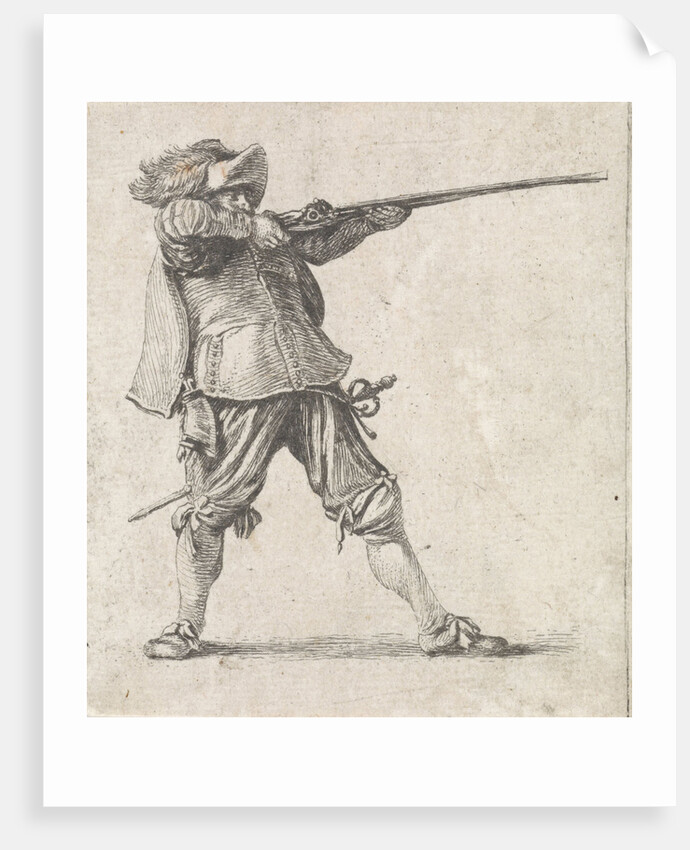 Firing his gun, Dirk Maas, Philips Wouwerman by Firing his gun
