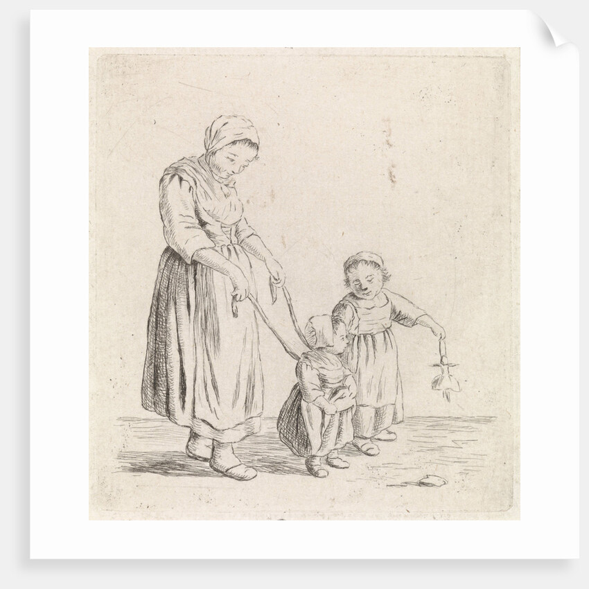 Woman with child on leash, Johannes Christiaan Janson by Christina Chalon