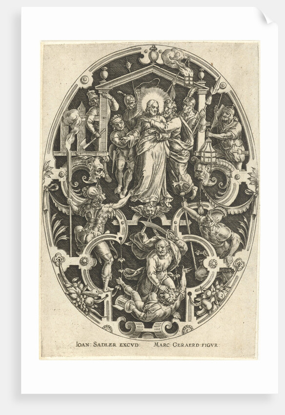 Kiss of Judas and arrest of Christ by Johann Sadeler I