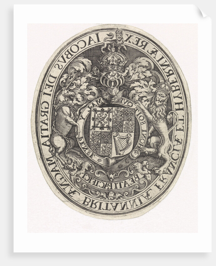 Coat of Arms of England by Simon van de Passe