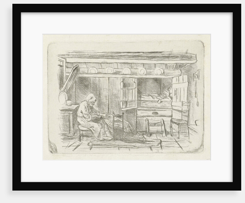 Two figures in an interior by Jozef Israëls