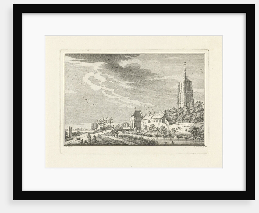 View of the Heukelumse Poort in Asperen The Netherlands by Caspar Jacobsz. Philips