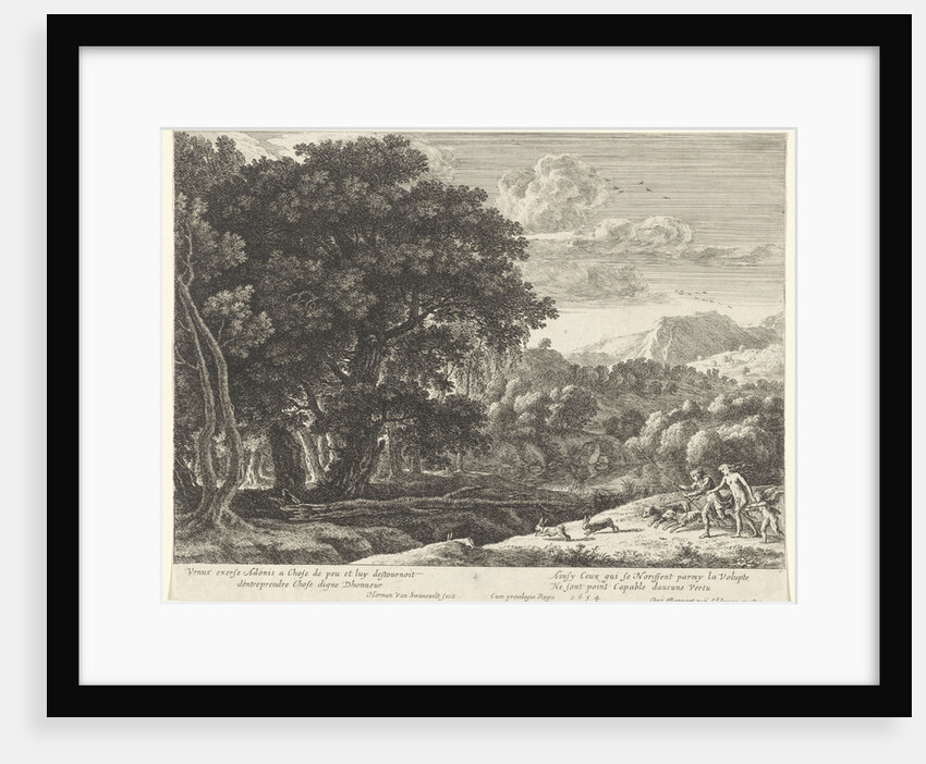Venus and Adonis hunting by Henri Bonnart I