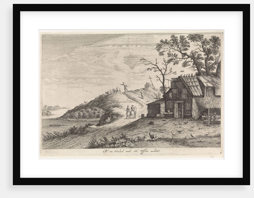 Pub near to a road, Pieter Nolpe by Nicolaes Visscher I