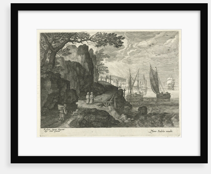 View of a harbor by Aegidius Sadeler